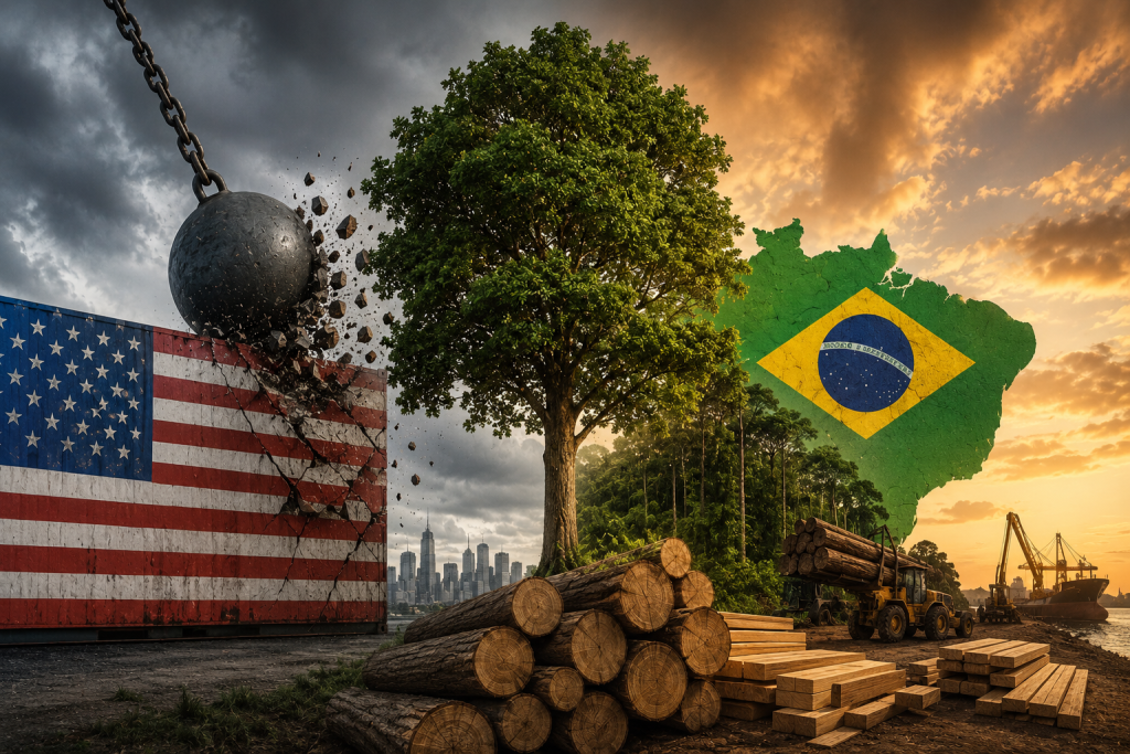 Tarifaço americano no Brasil: Impactos no Setor Madeireiro