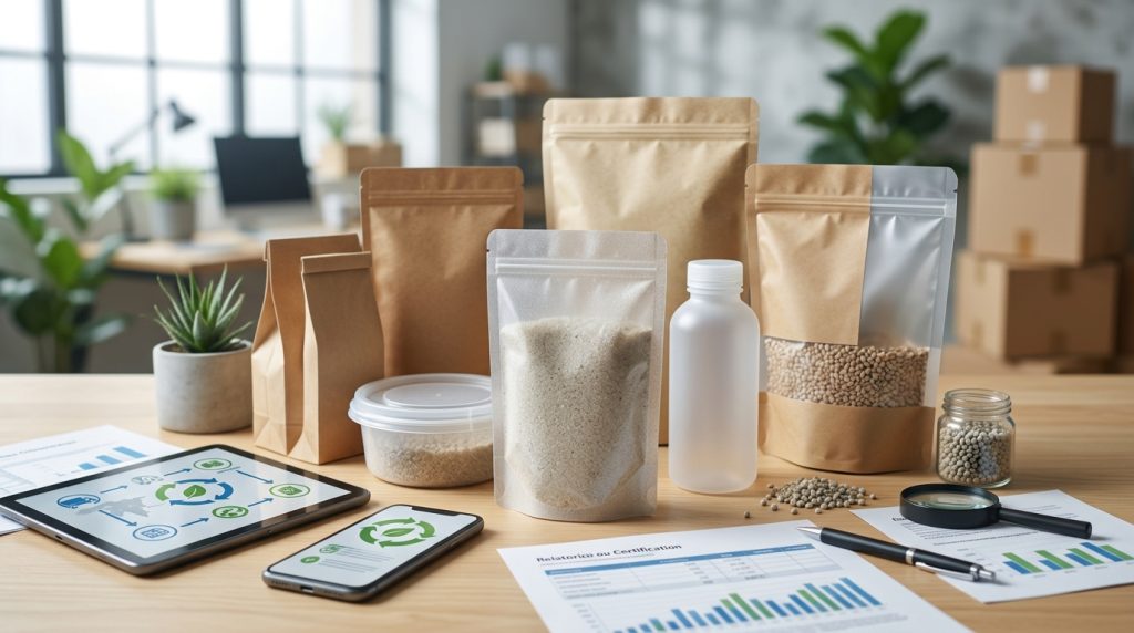 Embalagens com material reciclado